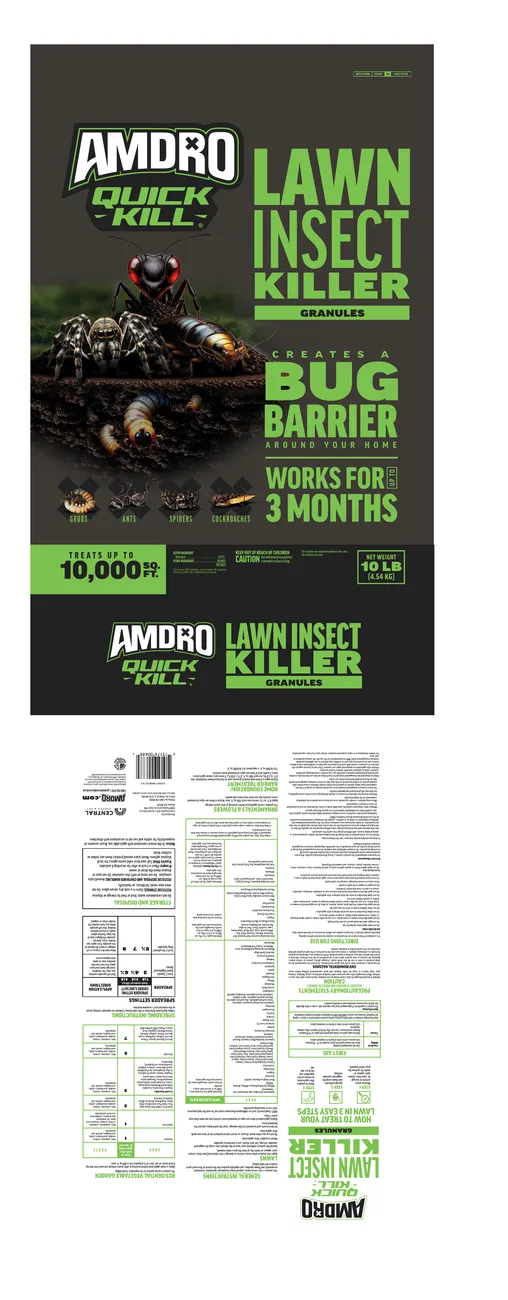 Amdro Quick Kill Lawn Insect Killer granules product label image
